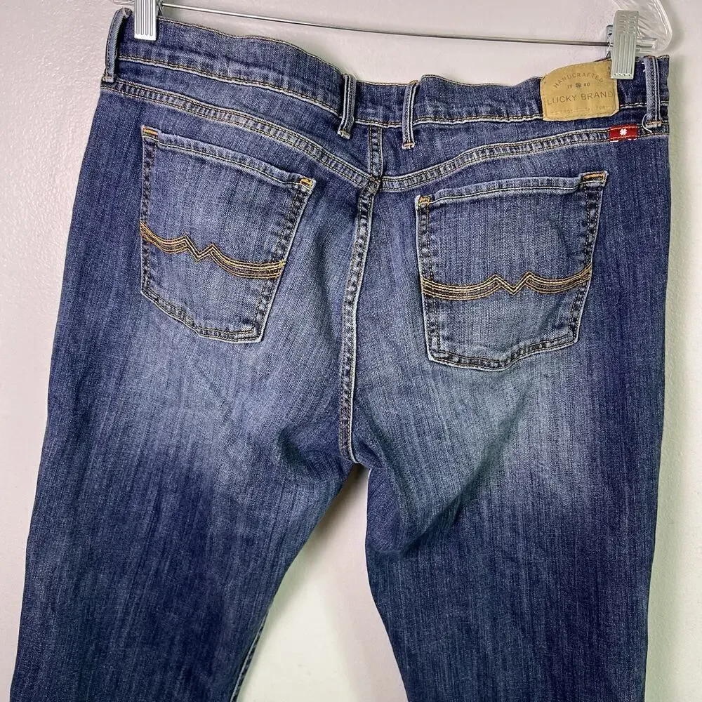Lucky Brand Women's Sweet Low Bootcut Jeans Plus Sz 16/33 Denim Blue Med Wash